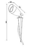 Вуличний грунтовий LED світильник VLS018 6W 3000K, фото 4