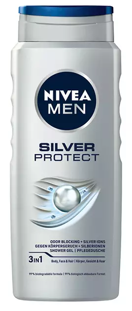 Гель для душу Nivea MEN 500 мл Silver Protect