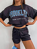Жіночий літній костюм: футболка вільного крою та шорти "Brooklyn", фото 4