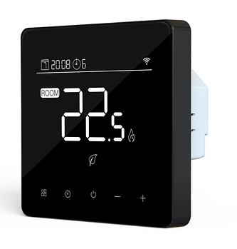 Wi-Fi терморегулятор теплої підлоги 4HEAT Premium HT66 | Чорний Сенсорний (4HT.HT66WF.B)