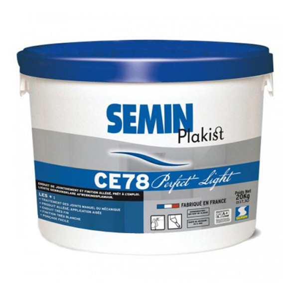 Шпаклівка SEMIN CE 78 PERFECT LIGHT для ручного та машинного нанесення, 20 кг
