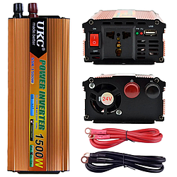 Перетворювач напруги з 24V на 220V, 1500W, SSK 24V / Автомобільний інвертор / Автоінвертор