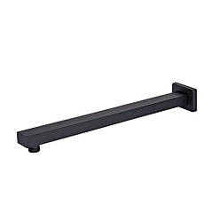 Qtap Trubice Кронштейн для верхнього душу 400 мм прямокутний QTTRU120BLM45929 Black Matt