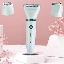 Жіночий електроепілятор для видалення волосся VGR-735 Епілятор зі знімними насадками 3в1