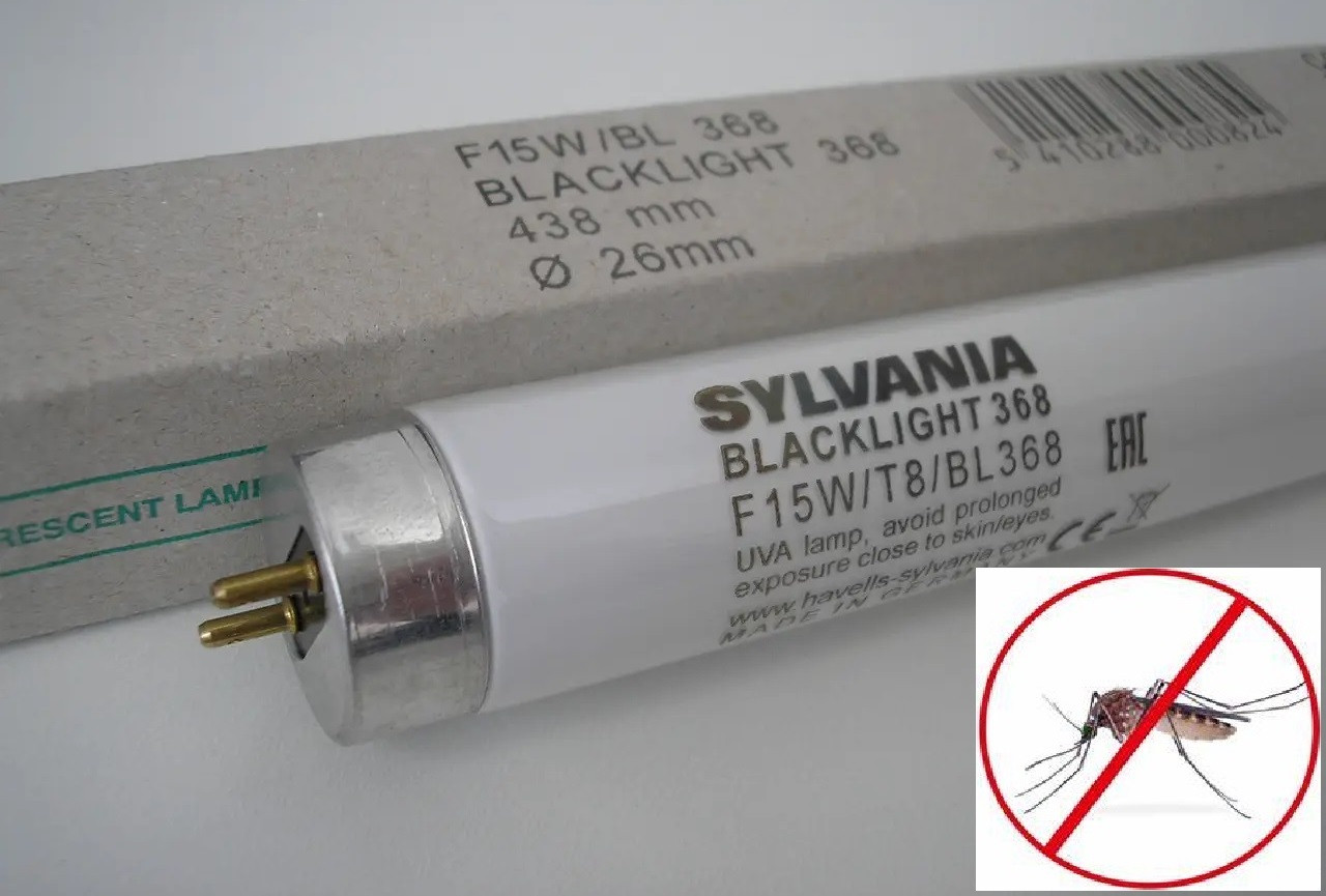 Люмінесцентна лампа ультрафіолетова insect SYLVANIA BL368 G13 15W для знищувачів комарів