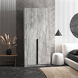 Шафа для одягу зі штангою та полицями,  чорні ручки, фото 3