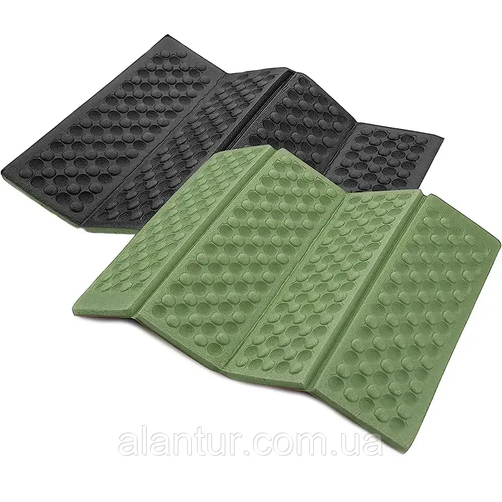 Сидушка AceCamp Portable Pad зелена, складається з XPE, легка і компактна