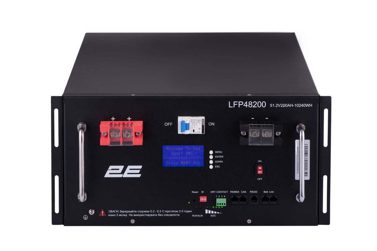 Акумулятор 2E LFP48200 48V/200Ah 19" LCD 16S