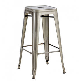 Стілець барний високий Толікс сірий полірований