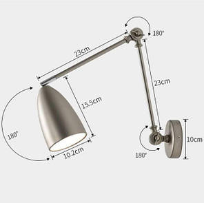 Бра 070 Telescopic Wall Lamp Black, фото 4