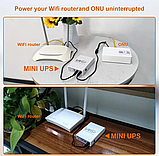 Джерело безперебійного живлення WGP 103 DC UPS 10400mAh безперебійник для роутера 5V/9V/12V 10400 mAh White, фото 7