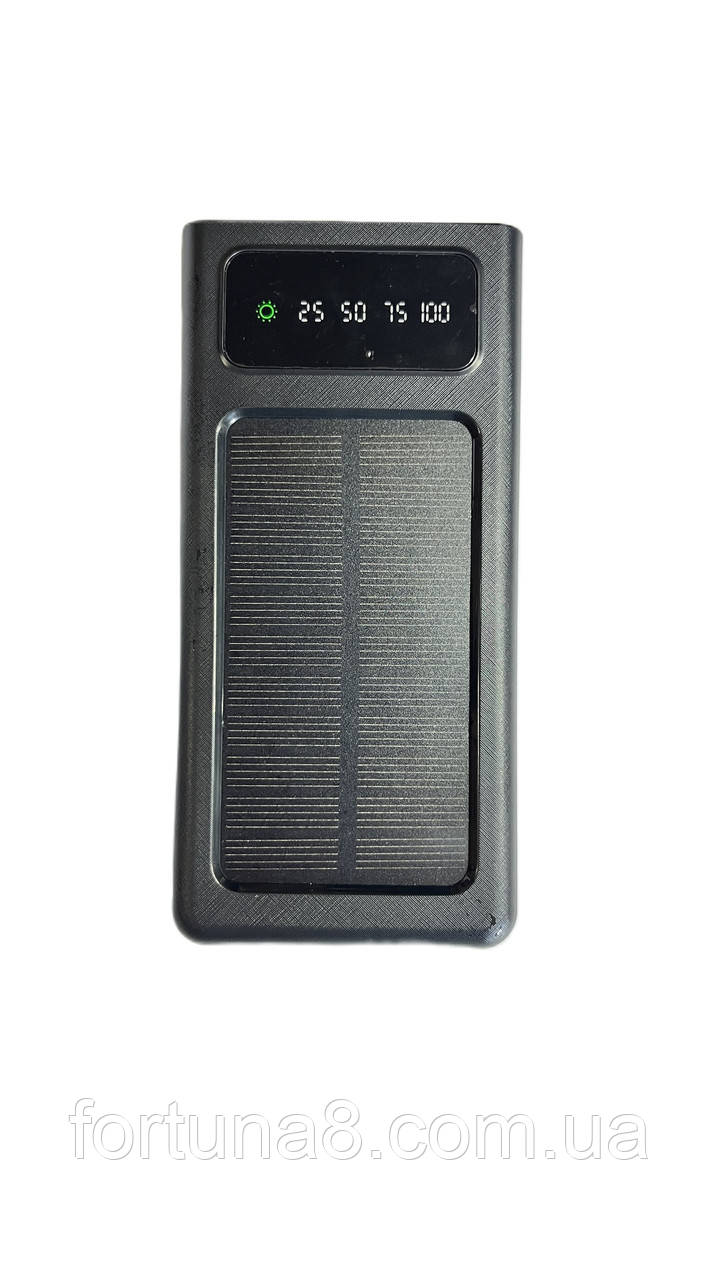 Портативний зарядний пристрій Power Bank K-300 із сонячною панеллю на 30000 mAh