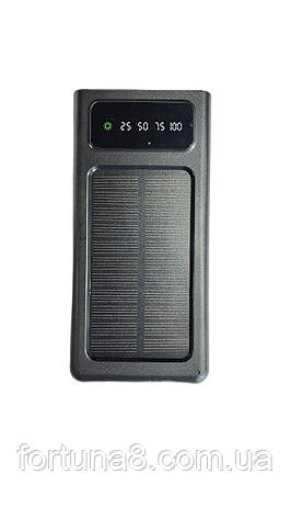 Портативний зарядний пристрій Power Bank K-300 із сонячною панеллю на 30000 mAh, фото 1