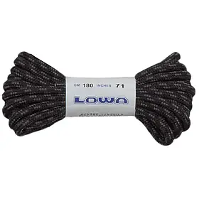 Туристичні шнурки LOWA Trekking 180 см чорнo-сірі для трекінгових черевиків