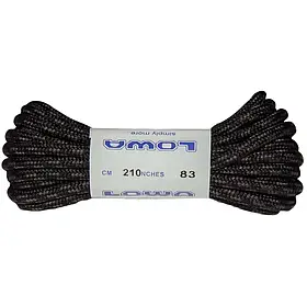 Туристичні шнурки LOWA Trekking 210 см чорнo-сірі для трекінгових черевиків