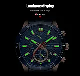 Чоловічий кварцовий годинник з хронографом Curren 8417 Silver-Black, фото 3