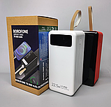 🤍Потужний повербанк PowerBank 70000 mAh 22.5W, зарядний пристрій PD з LED індикатором і ліхтарем, Білий, фото 5