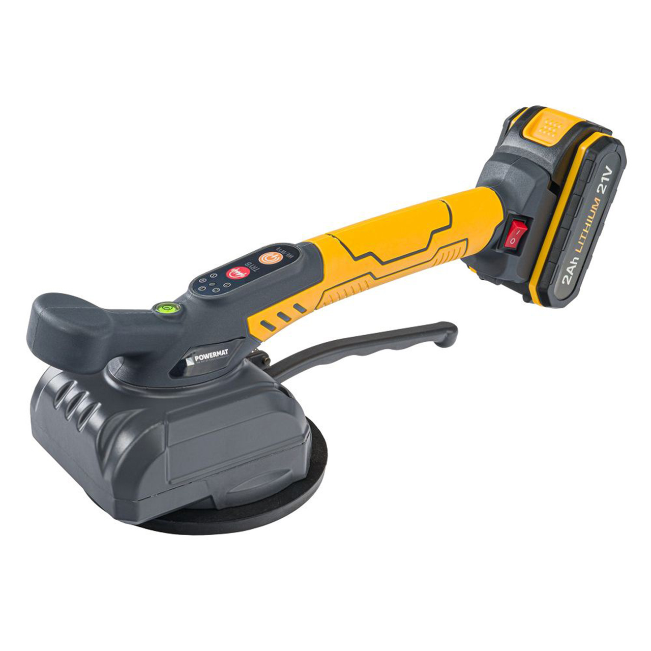 Вібраційна присоска для плиткита скла 21 В, 80 кг Powermat PM1272 присосок вібраційний