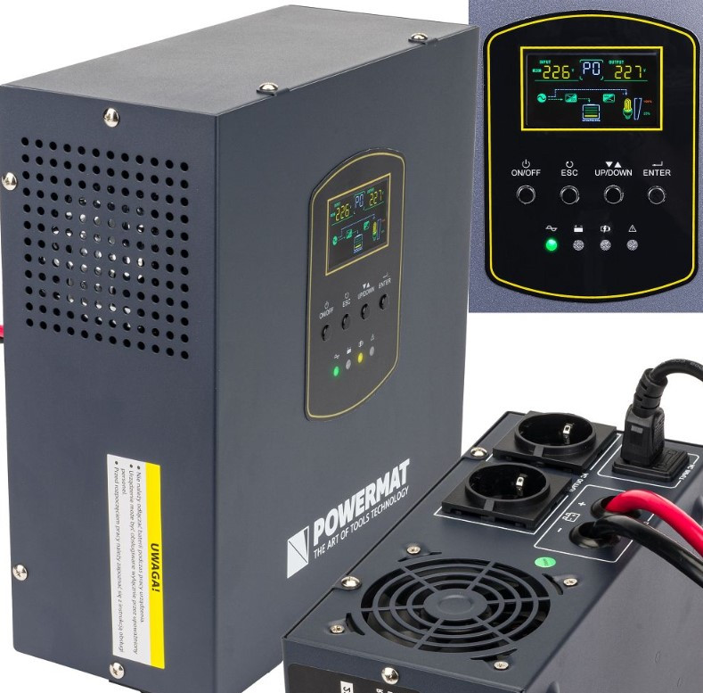 ДБЖ 1200Вт/1500Ва Powermat PM-UPS-1500MW Джерело безперебійного живлення UPS
