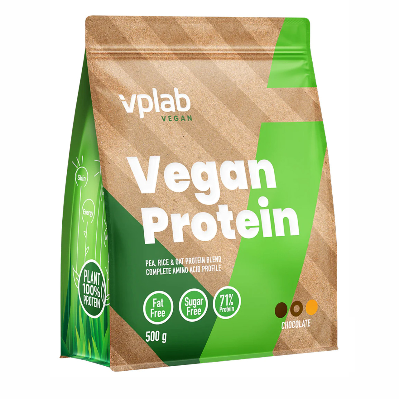 Vegan Protein - 500g Chocolate, фото 1