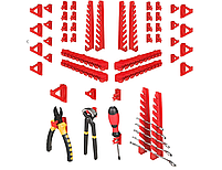 Настінна панель органайзер для інструментів 173х78см 50 контейнерів, фото 6