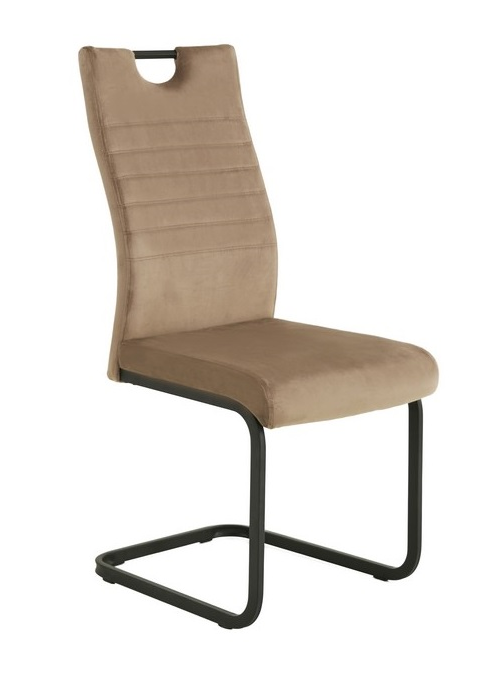 Стілець S-121 велюр капучино / чорний TM Vetro Mebel