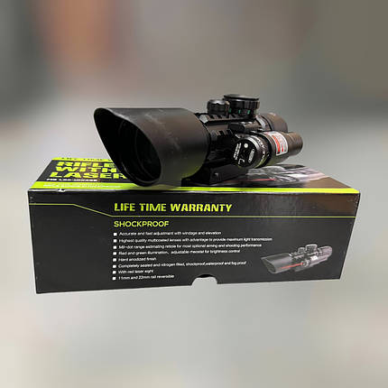 Оптичний приціл SPINA OPTICS M9 LS3-10x42E з ЛЦВ, 3-10x42, червоний лазер, фото 1