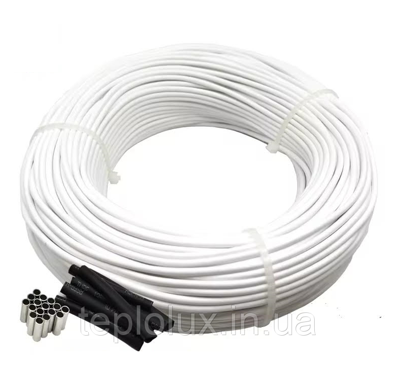 90 метров. 33 Ом/м.Нагрівальний карбоновий кабель 12К у силіконовій ізоляції.