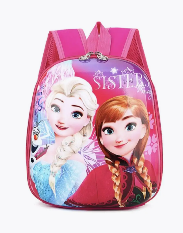 Рюкзак для дівчинки Ельза та анна рожевий корпусний з спинкою, фото 1