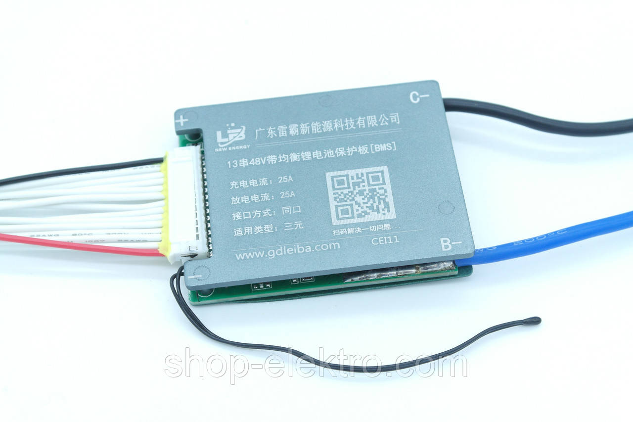 Leiba BMS 13S Li-ion 48V 20А симетрична з балансуванням, фото 1