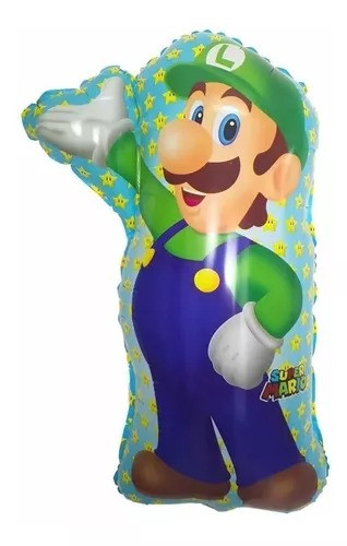Фольгована кулька Супер Маріо 68х43см (26") | Синий