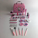 Набір дитячої косметика в сумочці 25 предметів у косметичці лаки тіні помада блиск для губ типси, фото 4