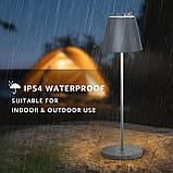 Настільна лампа GGNOO з димою світлодіодною батареєю, 8 кольорів RGB, сенсорне керування, зарядка з сенсорною основою, IP54, фото 5