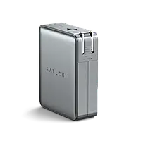 Ган зарядка Satechi 145W USB-C 4-Port PD GaN Travel Charger Space Gray для зарядки ноутбуків смартфонів планшетів