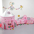 Дитячий будиночок намет з тунелем та басейном для кульок / Ігровий намет для дітей / Складаний намет, фото 2