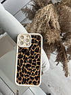 Білий протиударний чохол на 13 pro max iPhone з леопардовим принтом, фото 5