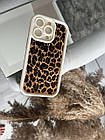 Білий протиударний чохол на 13 pro max iPhone з леопардовим принтом, фото 6