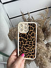 Білий протиударний чохол на 13 pro max iPhone з леопардовим принтом, фото 2