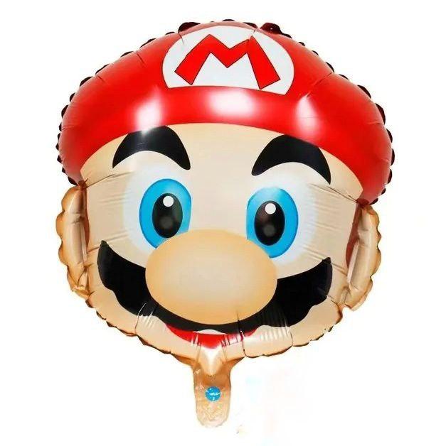 Фольгована кулька Супер Маріо Super Mario Голова 44х46см (18") | Різнокольоровий