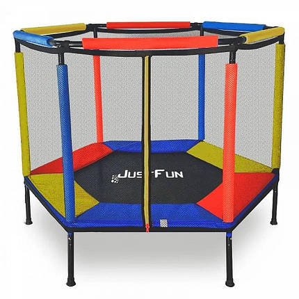 Батут-Манеж Just Fun Мульти. 140 см. до 40 кг. Синій-червоний жовтий, фото 4