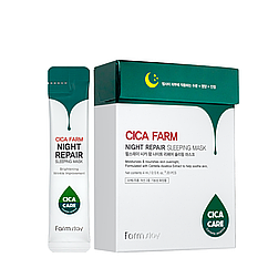 Нічна маска для заспокоєння шкіри обличчя FarmStay Cica Night Repair Sleeping Mask, 4 мл