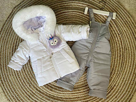 Зимовий дитячий теплий костюм розмір 86 курточка з капюшоном та штанці, фото 1