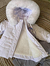 Зимовий дитячий теплий костюм розмір 86 курточка з капюшоном та штанці, фото 3