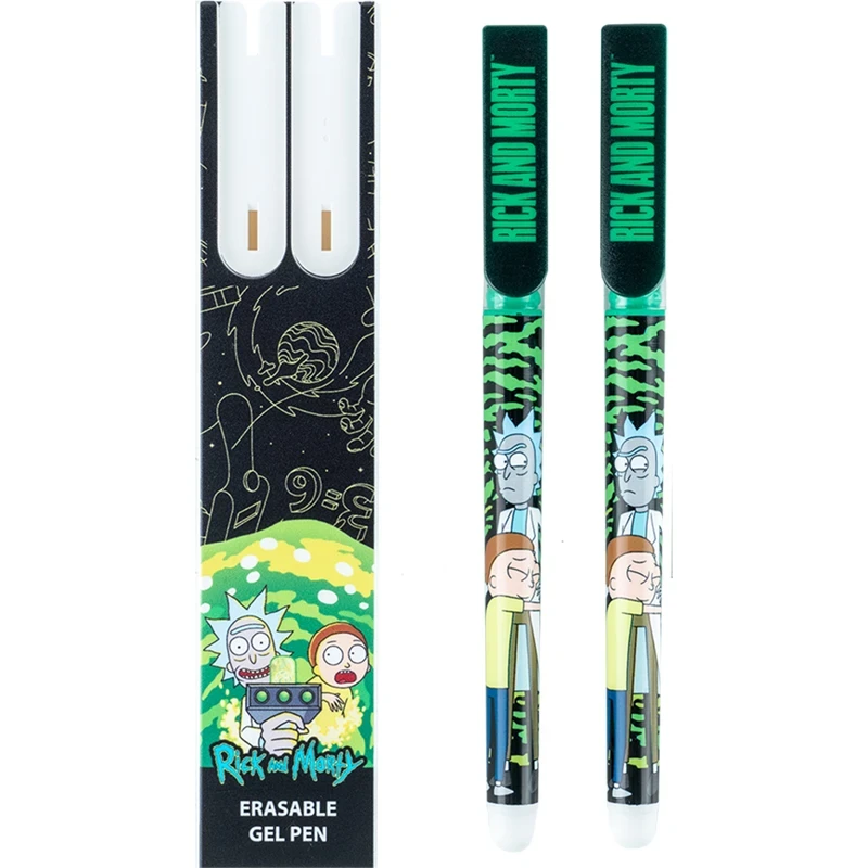 Ручка гелева "пиши-стирай" Kite Rick and Morty RM24-069, синя, 2 шт. у пеналі
