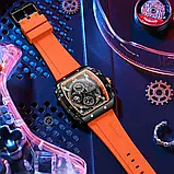 Чоловічий кварцовий годинник з хронографом Curren 8442 Black-Orange, фото 2