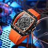 Чоловічий кварцовий годинник з хронографом Curren 8442 Black-Orange, фото 4
