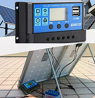 Контролери заряду АКБ з дисплеєм ШІМ PWM 12-24 Вольт 50 А Контролер сонячних систем і батарей Voltronic YJSS