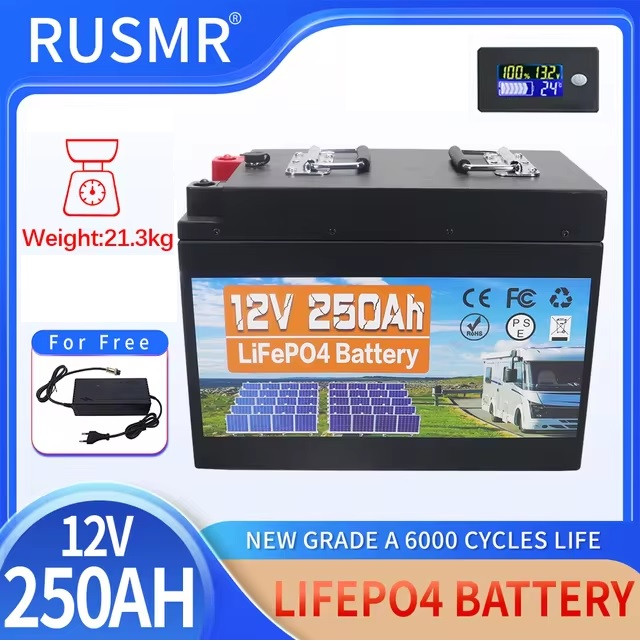 Акумуляторна батарея  RUSMR LiFePO4 12V 250Ah 3200Wh в наявності