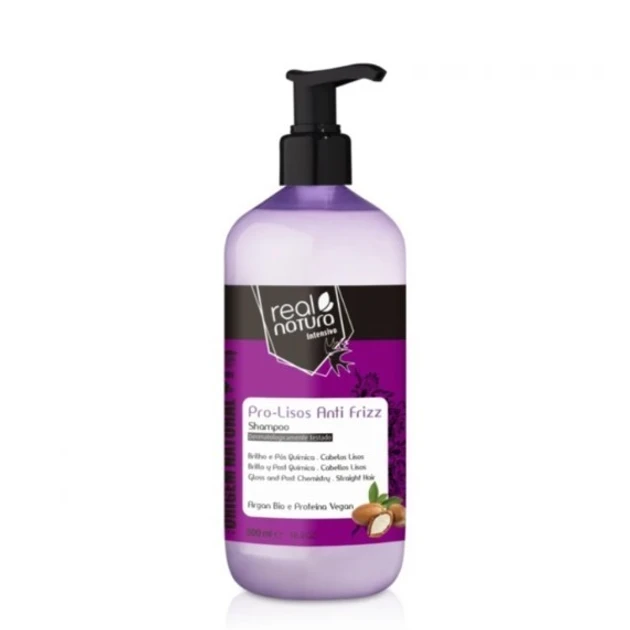 Шампунь для блиску і гладкості волосся Real Natura Sem Sal Pro-Lisos Anti Frizz Argan shampoo 500 мл
