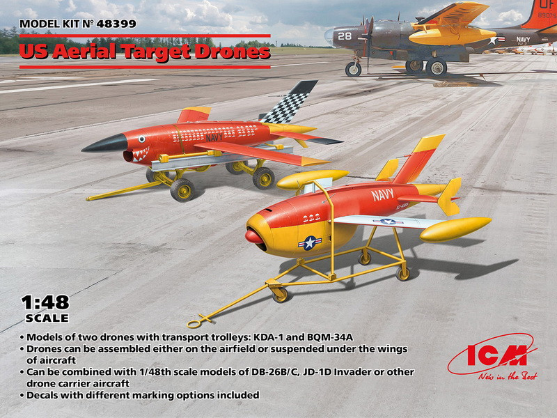 Пластикова модель 1/48 ICM 48399 US Aerial Target Drones